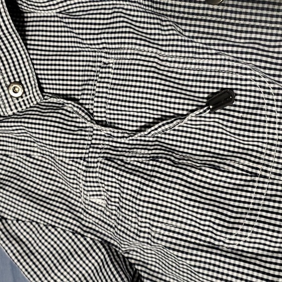 Christopher & Banks button front cinched waist shirt jacket 100% cotton - Picture 10 of 14